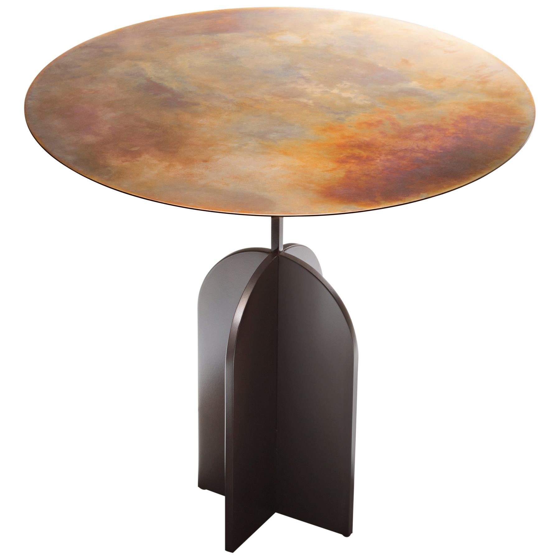 DeCastelli table basse Nicola 45 avec plateau en cuivre par IvDesign en vente