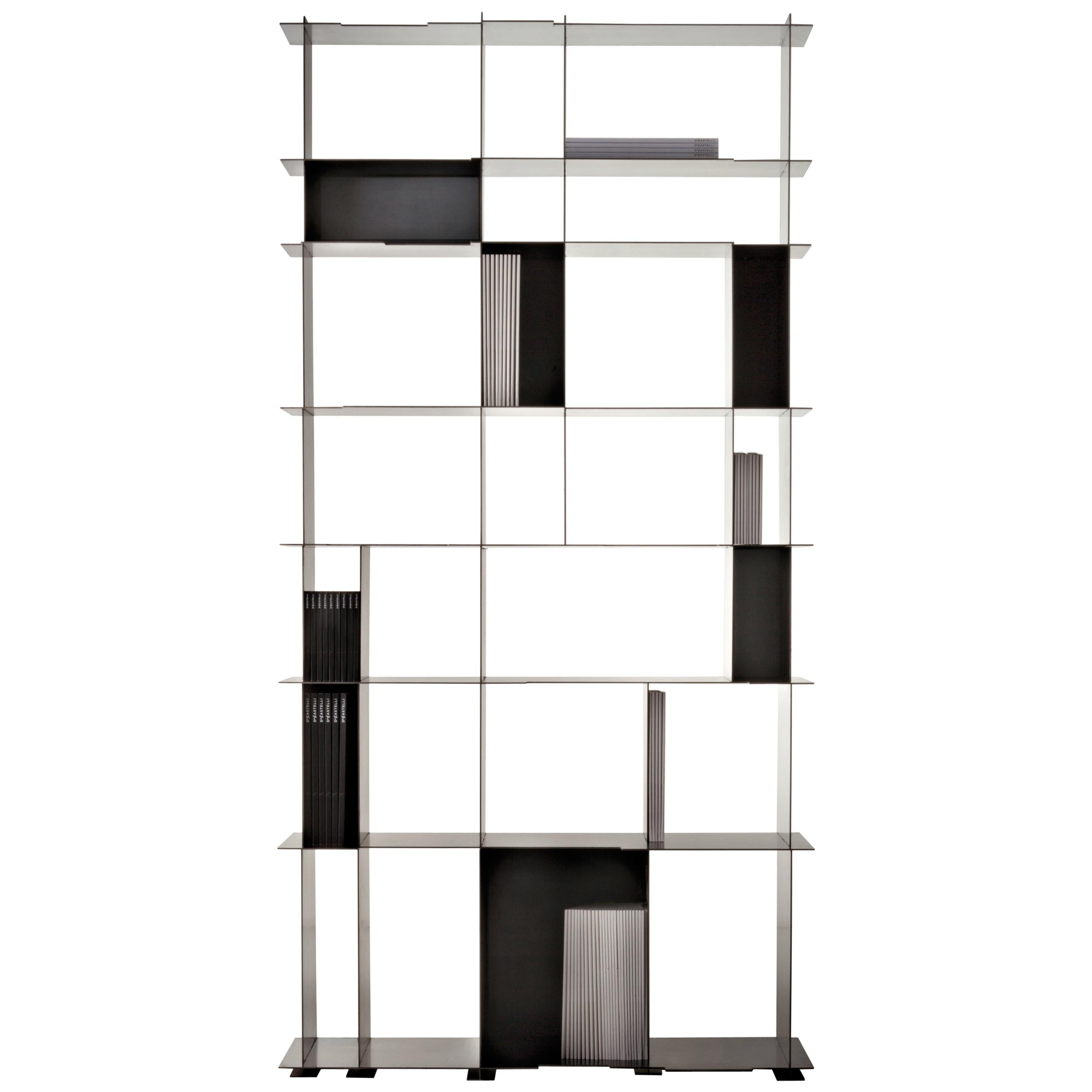 DeCastelli Nippon Bookcase in Stainless Steel by Alberto Nason