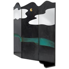 DeCastelli Painting Room Divider in Black & Green Color