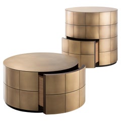 DeCastelli Pandora 27 Chest of Drawers in Brass by Martinelli Venezia