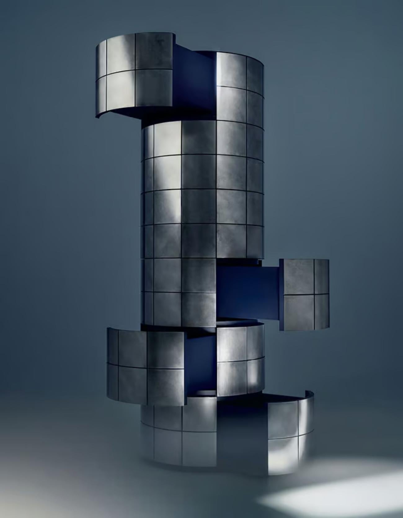Cassettiera DeCastelli Pandora in finitura Iridium di Martinelli Venezia in vendita 1