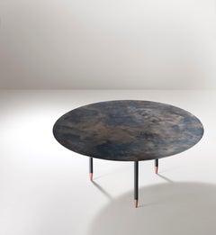 DeCastelli Roma 160 Table in Stainless Steel Top with Copper Feet