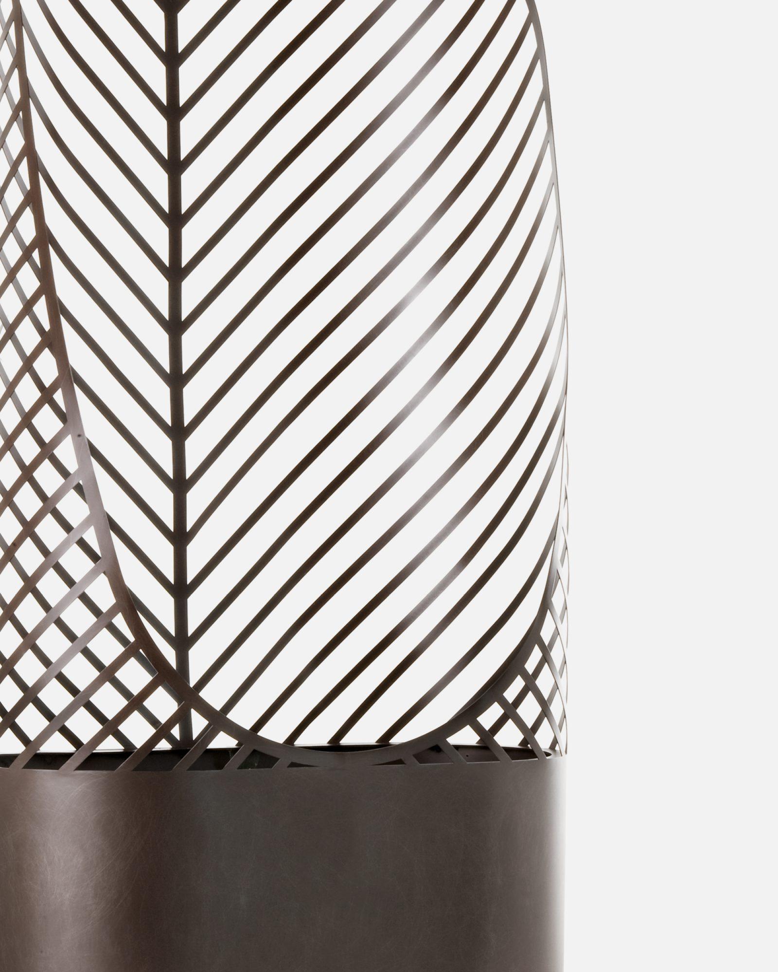 Moderno Fioriera DeCastelli Screen-Pot 2 in acciaio inox bronzato di Francois Clerc in vendita