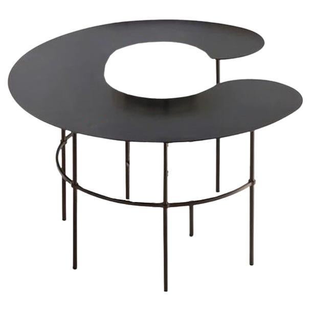 DeCastelli Scribble Comma Coffee Table in Black Top by Francesca Lanzavecchia