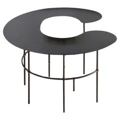 DeCastelli Scribble Comma Coffee Table in Black Top by Francesca Lanzavecchia