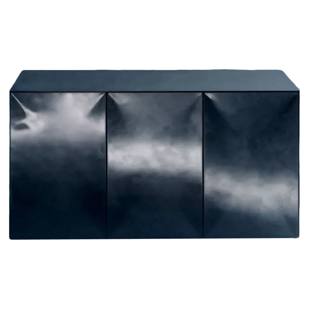 DeCastelli Scuplt Cabinet in Iridium Finish by Francesco Forcellini For Sale