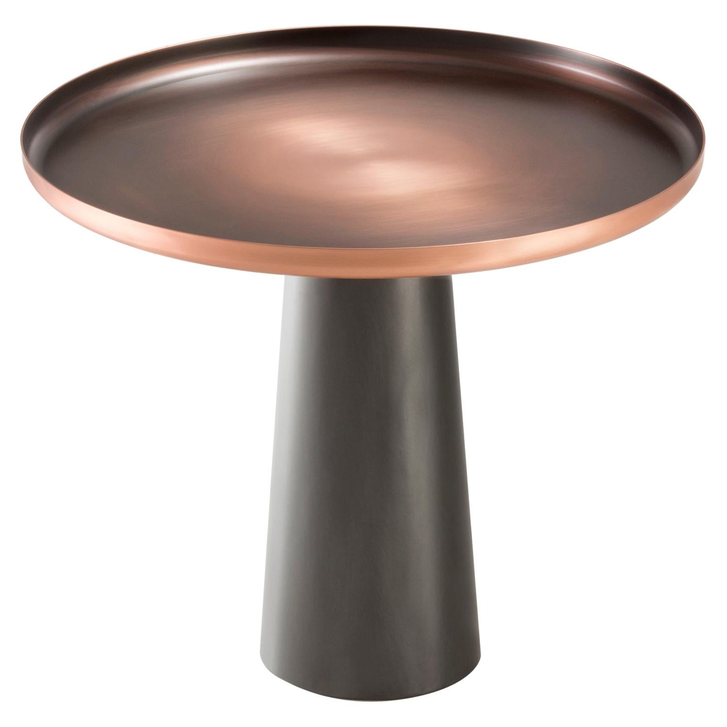 DeCastelli Sunset 60 Coffee Table in Copper Top with Iron Base by Artefatto