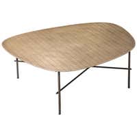 DeCastelli Syro XL 88 Side Table in Brass Top with Iron Base by Emilio Nanni