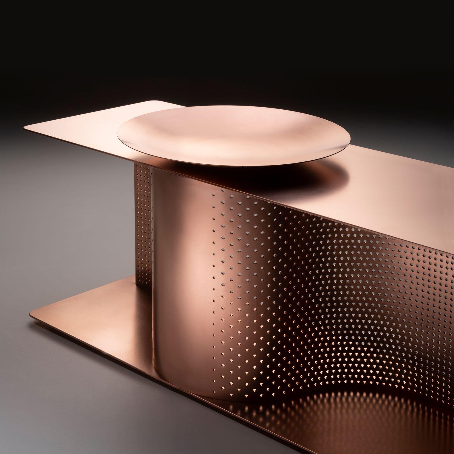 DeCastelli Wave Bench in Copper by Lanzavecchia+Wai In New Condition For Sale In Brooklyn, NY