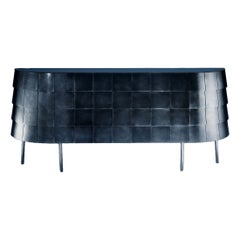 DeCastelli Yoroi Cabinet in Iridium finish by Alesandro Masturzo