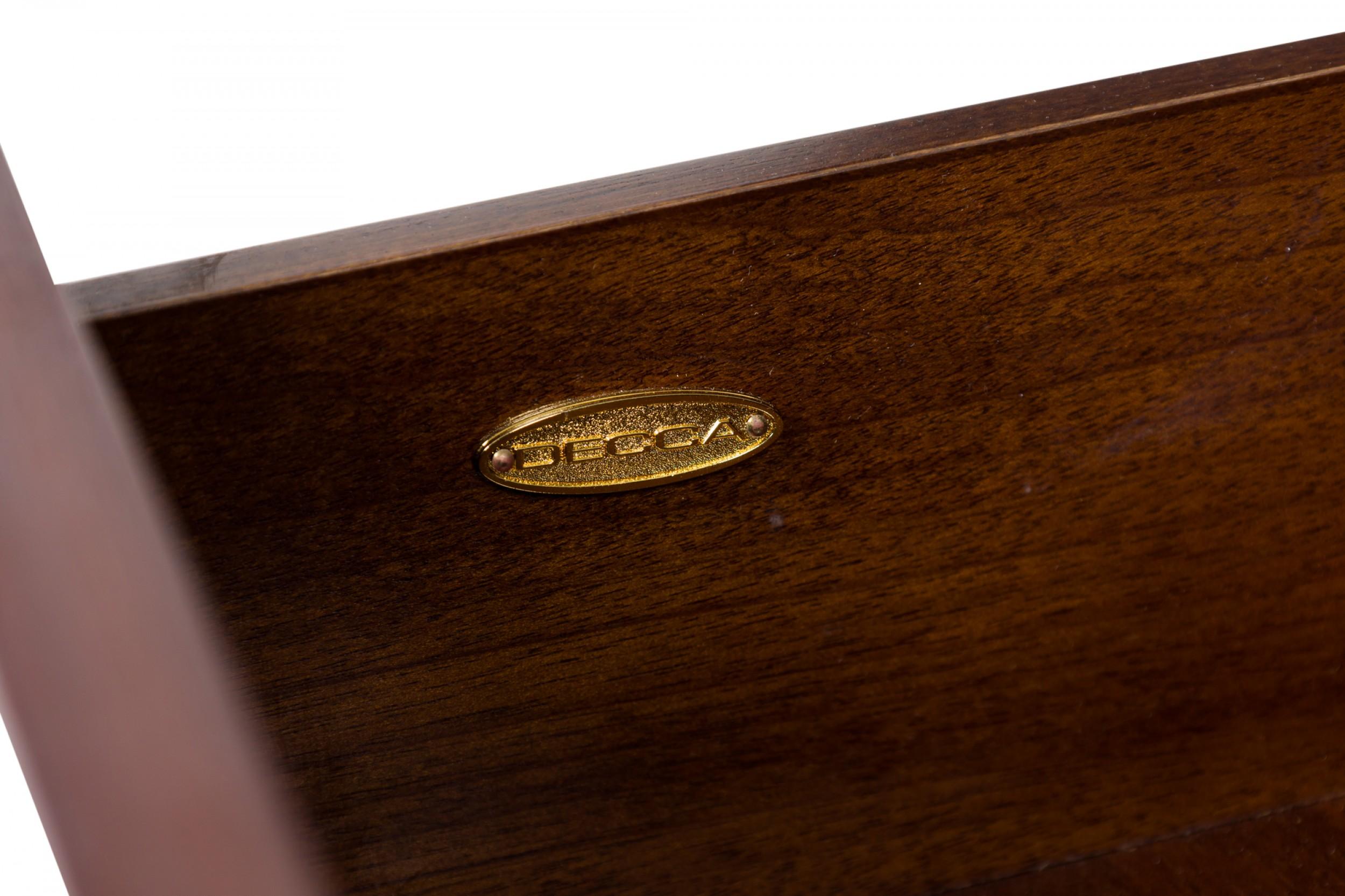 Decca Contemporary Modern Tiger Wood Veneer & Chrome Rectangular End/Side Tables 6