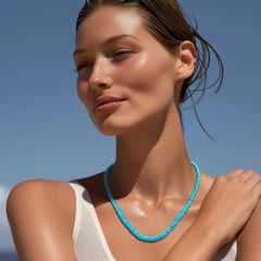 December Birthstone Turquoise 18k Gold Necklace -by Bombyx House