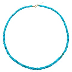 Collana in oro 18k con turchese di dicembre - da Bombyx House