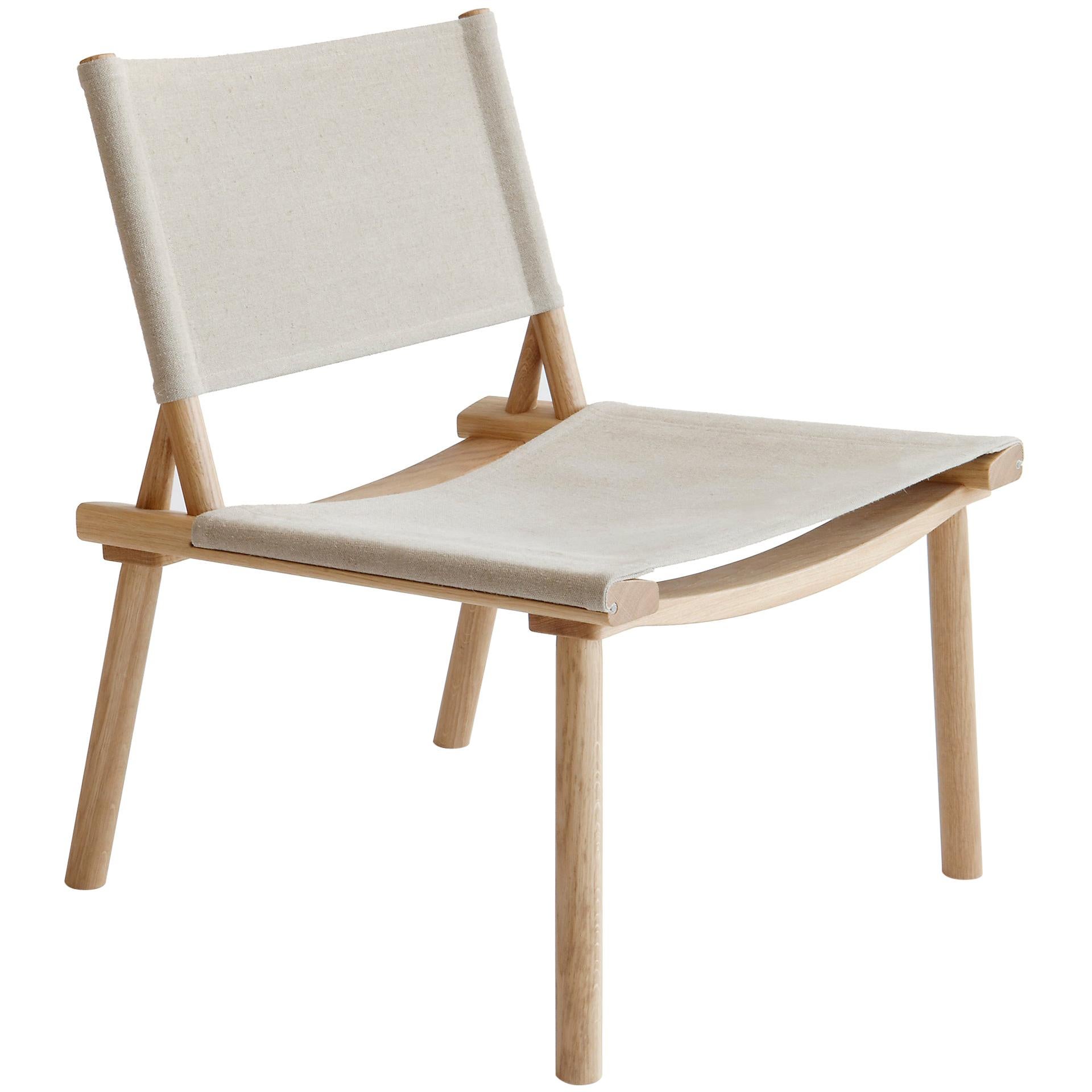 December Chair with Canvas Upholstery by Jasper Morrison & Wataru Kumano For Sale
