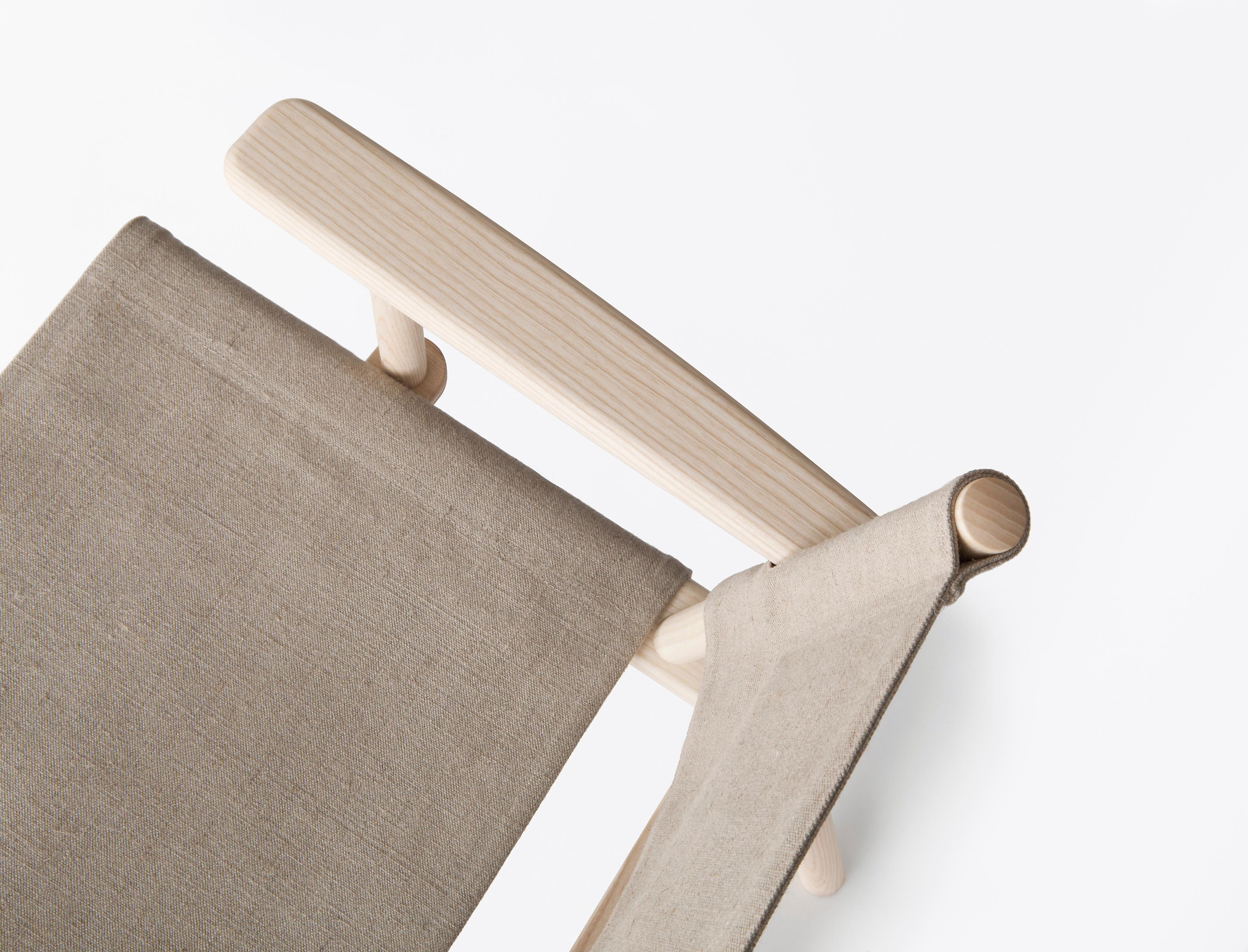 Finnish December Lounge Chair with Canvas Upholstery by Jasper Morrison & Wataru Kumano For Sale