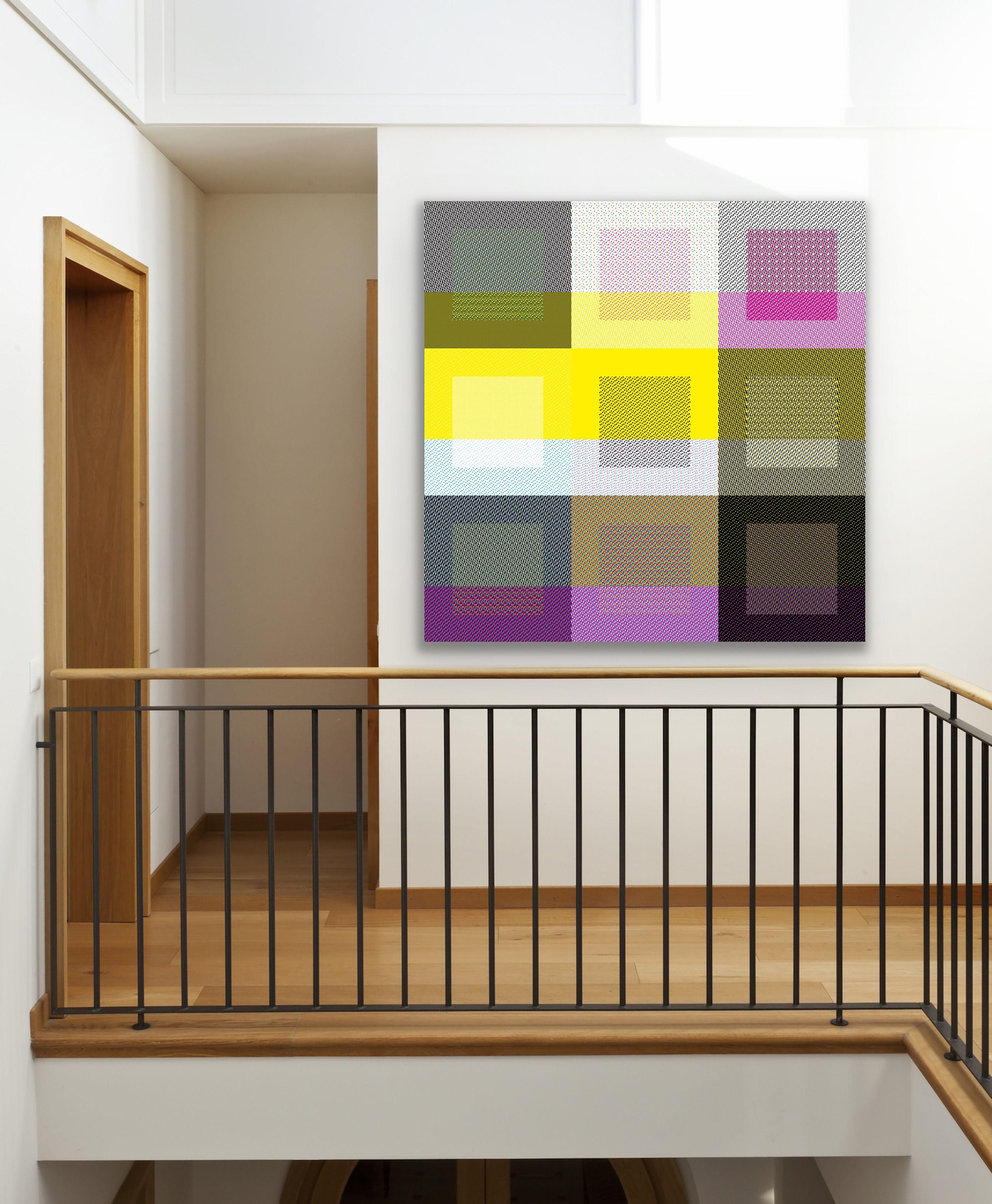 This work is a combination of 35 individual small works. Starting from the number 0 in the middle, other works were drawn sequentially through calculations according to the rules I designed. There is a relationship and logic between every two