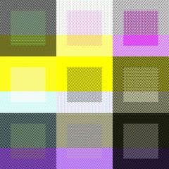 Farbblöcke Matrix 1~9, Digital auf Metall
