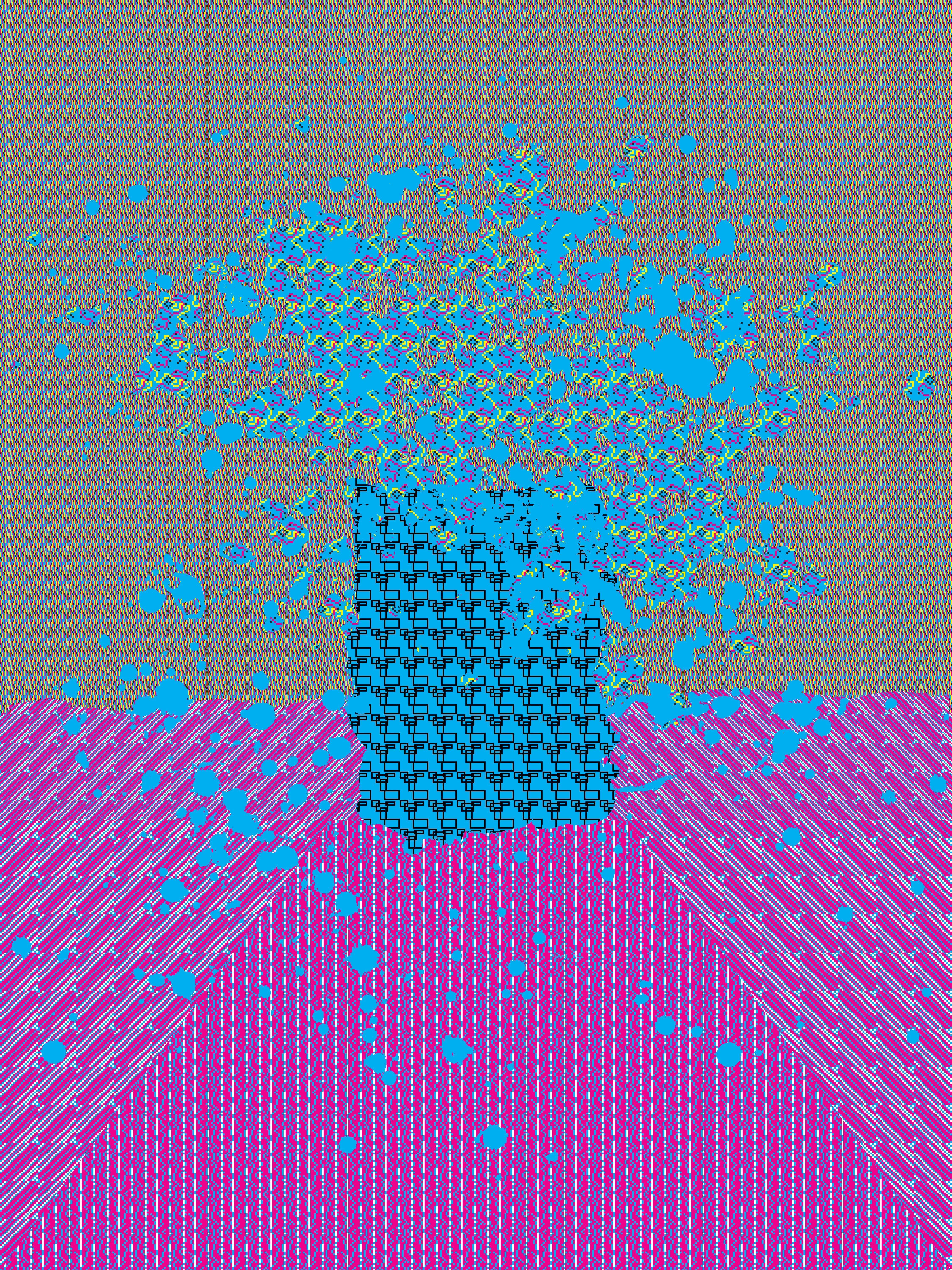 Decheng Cui Abstract Print - OM_V_P_HXJ, Digital on Metal
