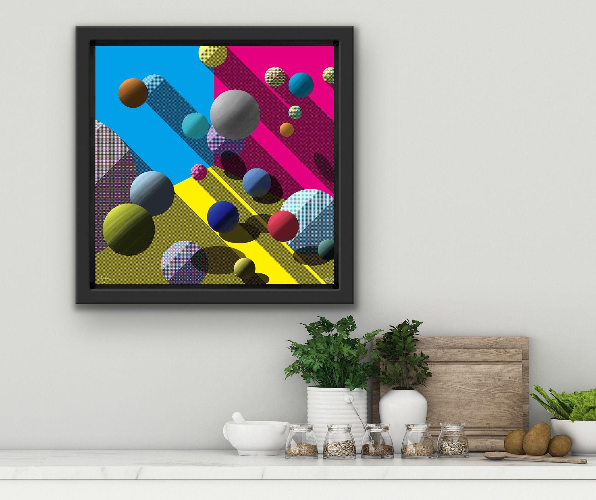 Il s'agit d'une œuvre d'art numérique, imprimée par White Wall sur une photo Ultra HD d'Albon Dibond. Il s'agit de l'une des imprimeries les plus professionnelles et de la plus haute qualité muséale au monde.    Il s'agit d'un espace multiple que