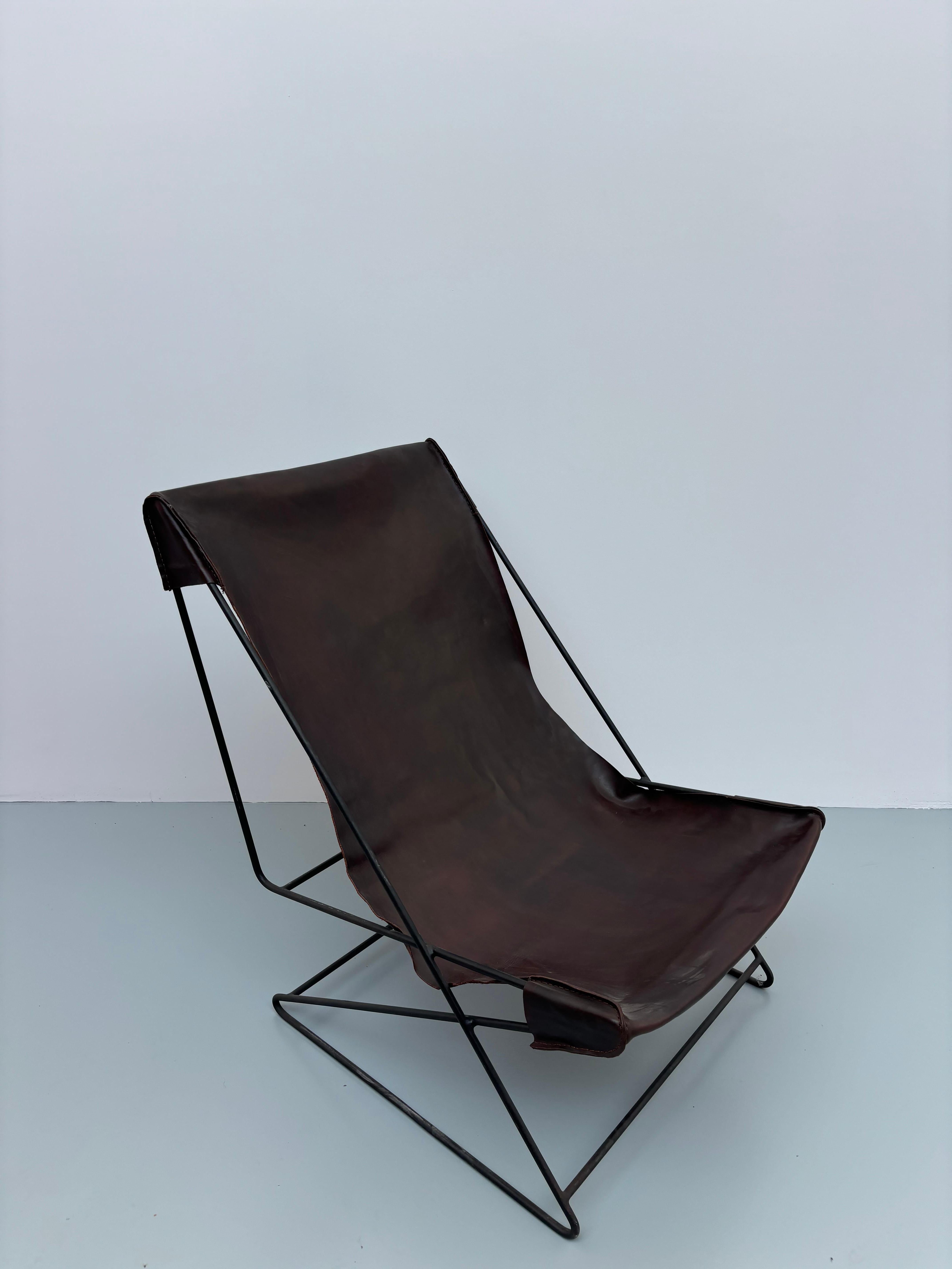 Liegestuhl von Lina Bo Bardi, entworfen für casa valéria im Angebot 1