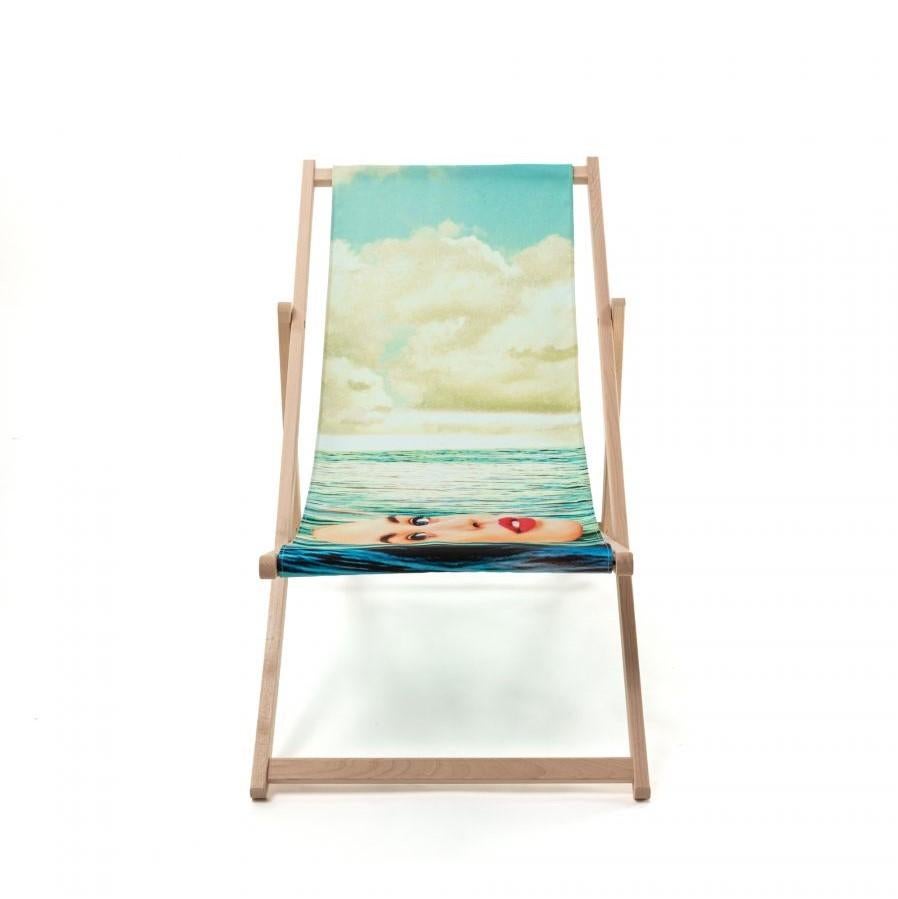 Contemporary Deck Chair by Maurizio Cattelan For Sale