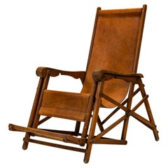 Vintage Deck lounge Chair in by Fratelli Reguitti X Louis Vuitton, Italy, 1938