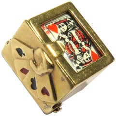 Deck of Cards Movable Gold Charm or Pendant