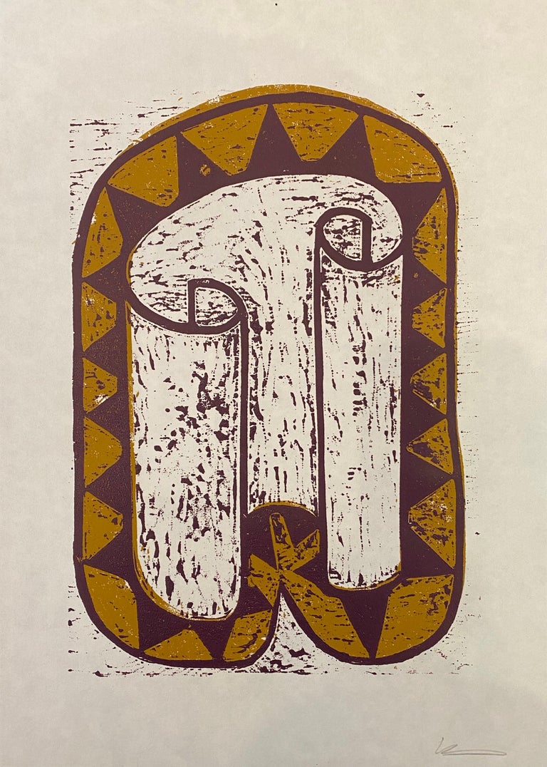 Woodcut printed in colours, 2018. 
Signed in pencil, numbered from the edition of 15. 