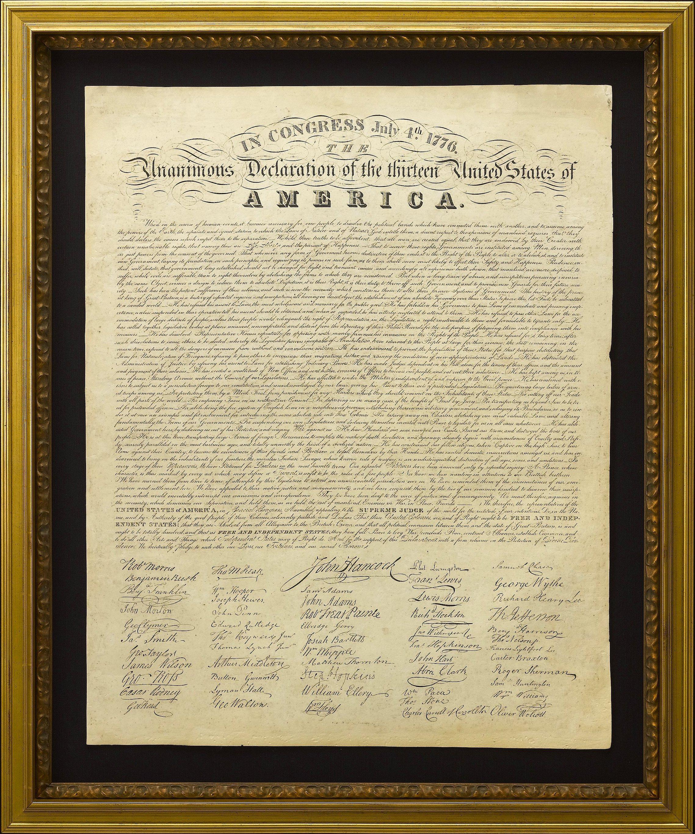 The Declaration of Independence is the foundation document of the United States and has been printed many times since its original publication in 1776. At first as broadsides, then as an essential addition to any volume of laws, it was from the