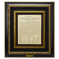 Antique Declaration of Independence Broadside, Engraved by E. Huntington, circa 1820s