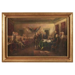 Declaration of Independence Oil on Canvas by Horace Carpenter, John Trumbull