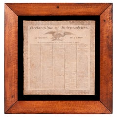 Declaration of Independence on Cloth, gedruckt in Boston 1832
