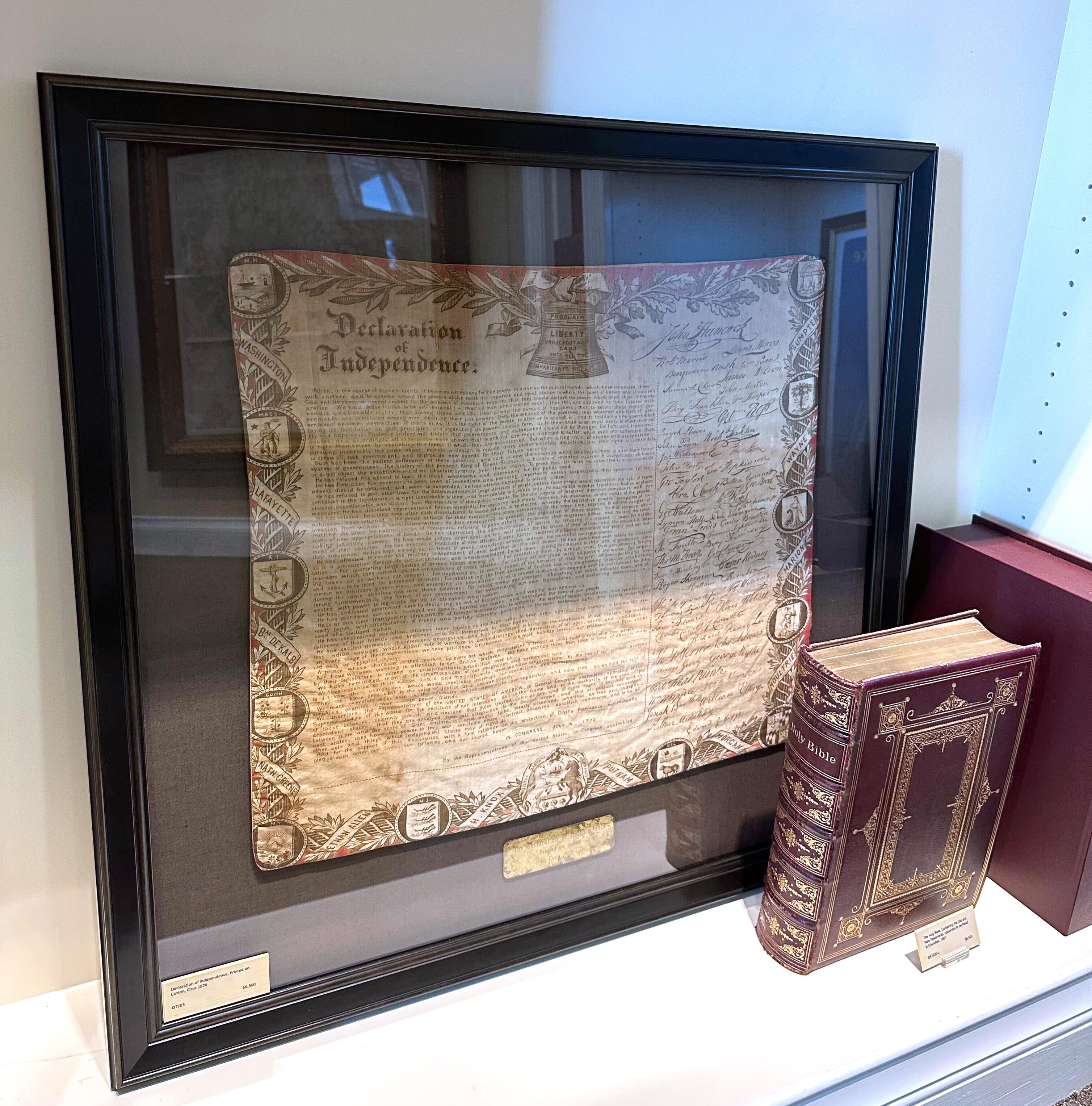 Déclaration d'indépendance, imprimée sur du coton, vers 1876 en vente 3