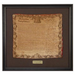 Unabhängigkeitserklärung, gedruckt auf Baumwolle, ca. 1876