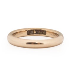 Deco 14K Yellow Gold Smooth Comfort Fit Mens Stackable Wedding Band -#1900722216
