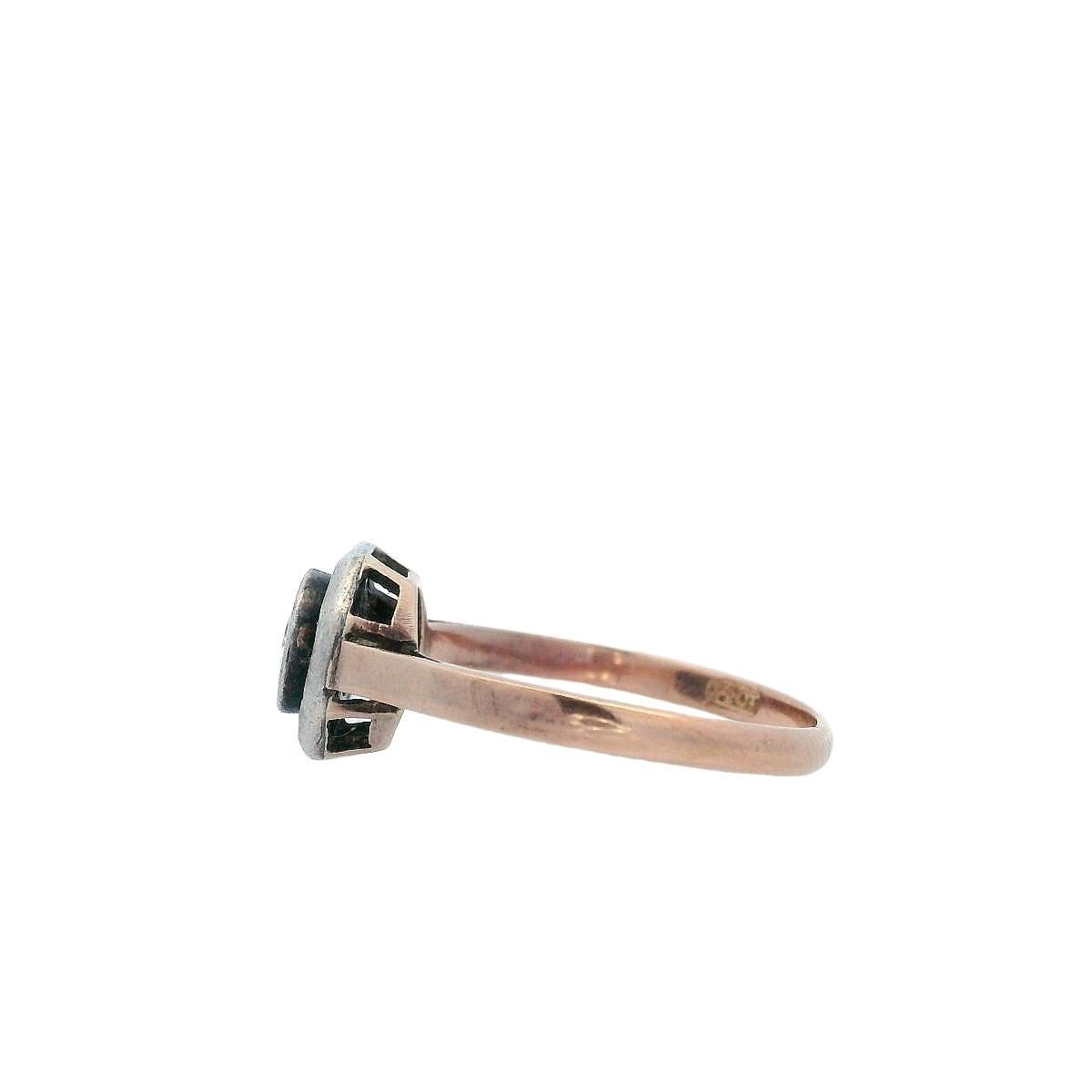 Femenino o masculino Anillo de compromiso Deco 1915 en oro de 18 quilates con diamante en venta
