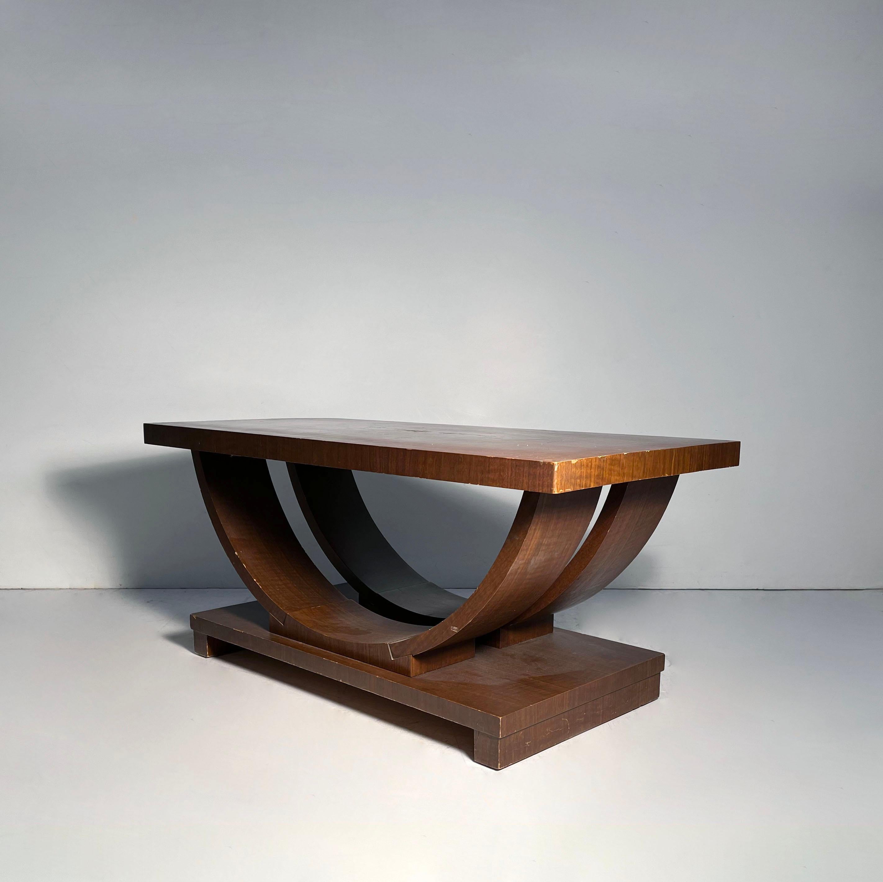 Art Deco Deco Arcs Coffee Table attributed to Modernage
