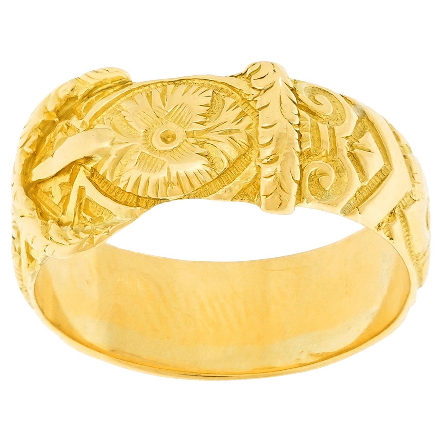 Deco Buckle Ring For Sale