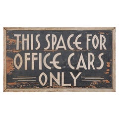 Vintage Deco Car Parking Sign