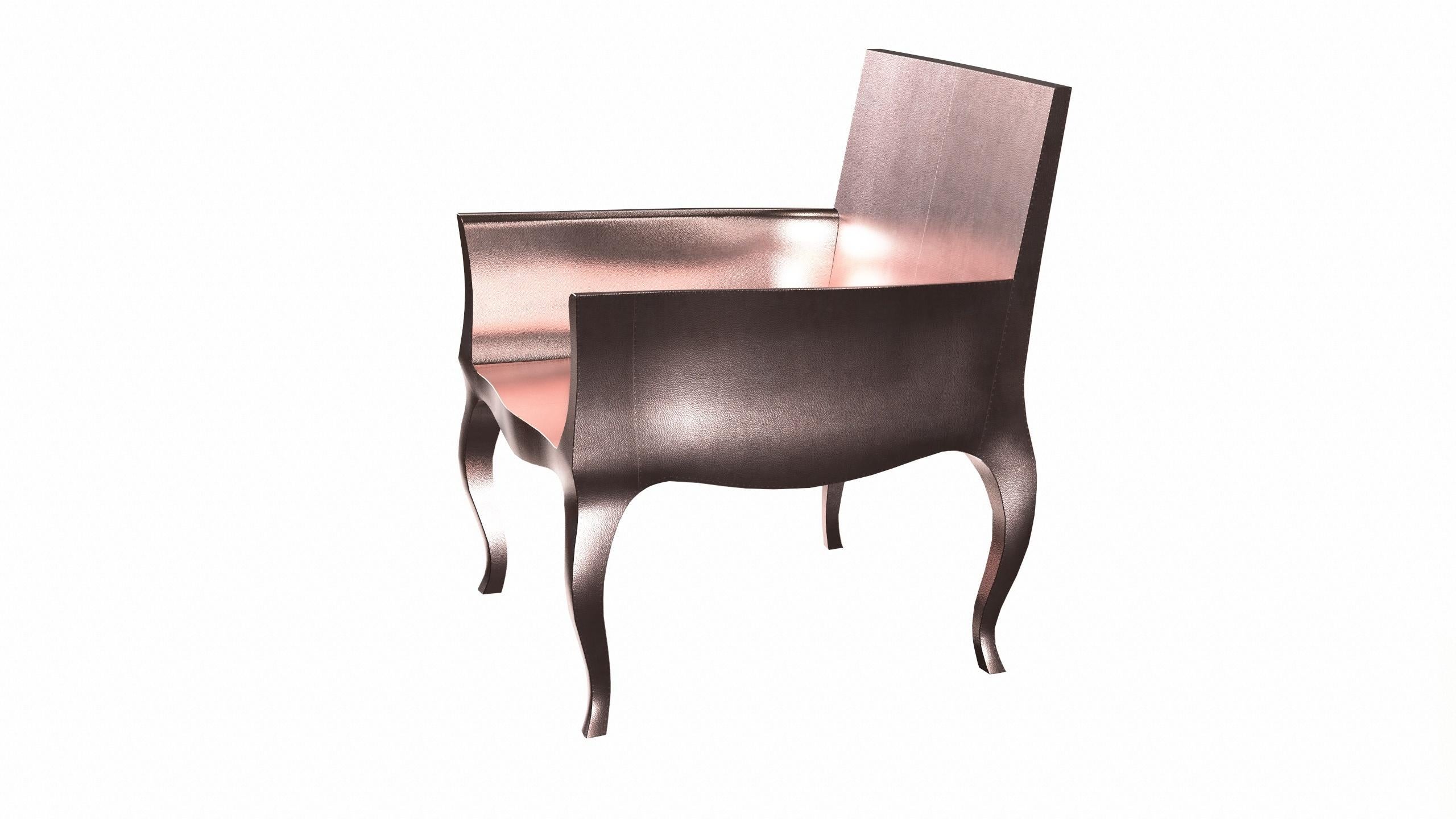 Deco Chairs Mid Hammered in Copper by Paul Mathieu For Sale 11