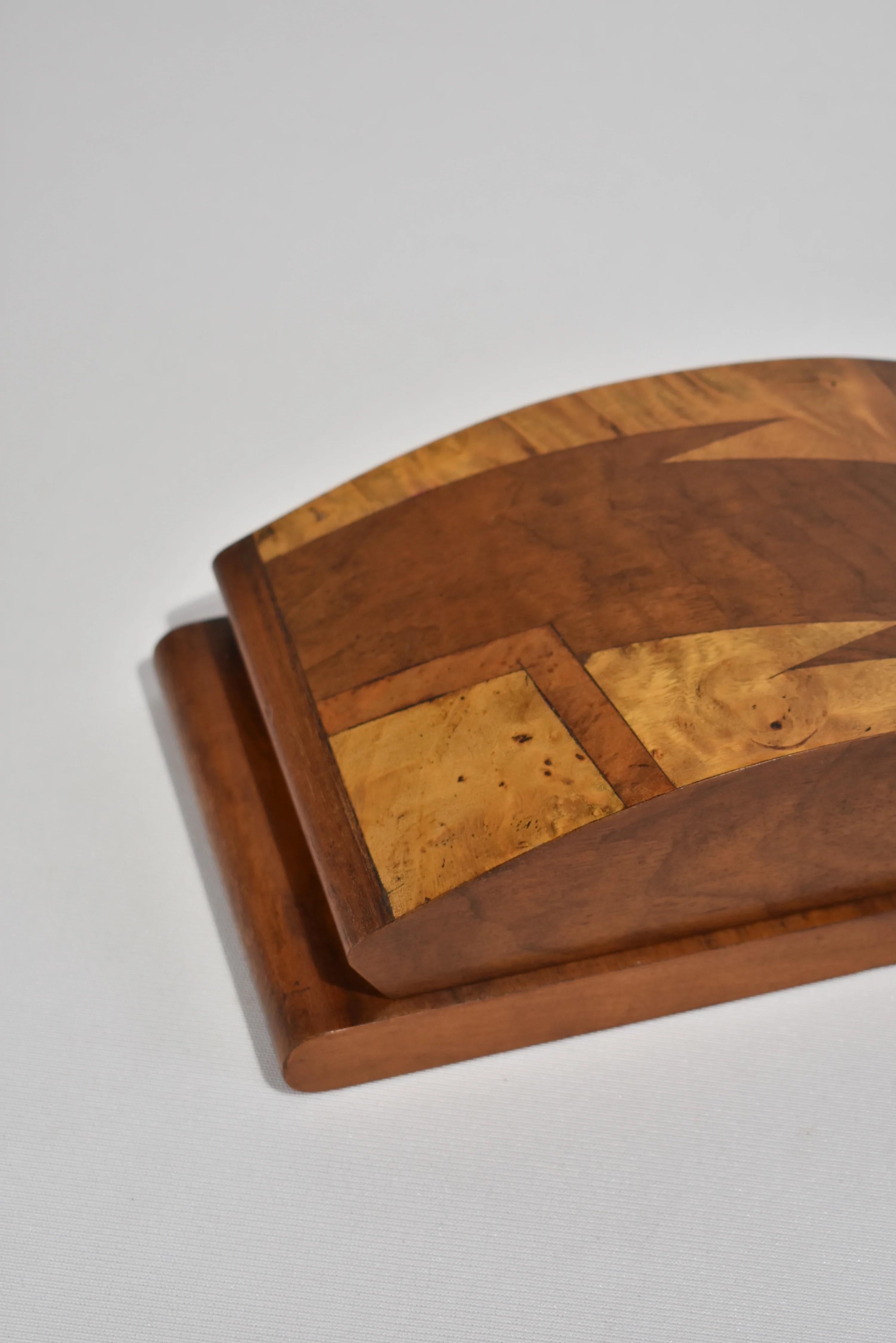 Hand-Carved Deco Cigarette Box