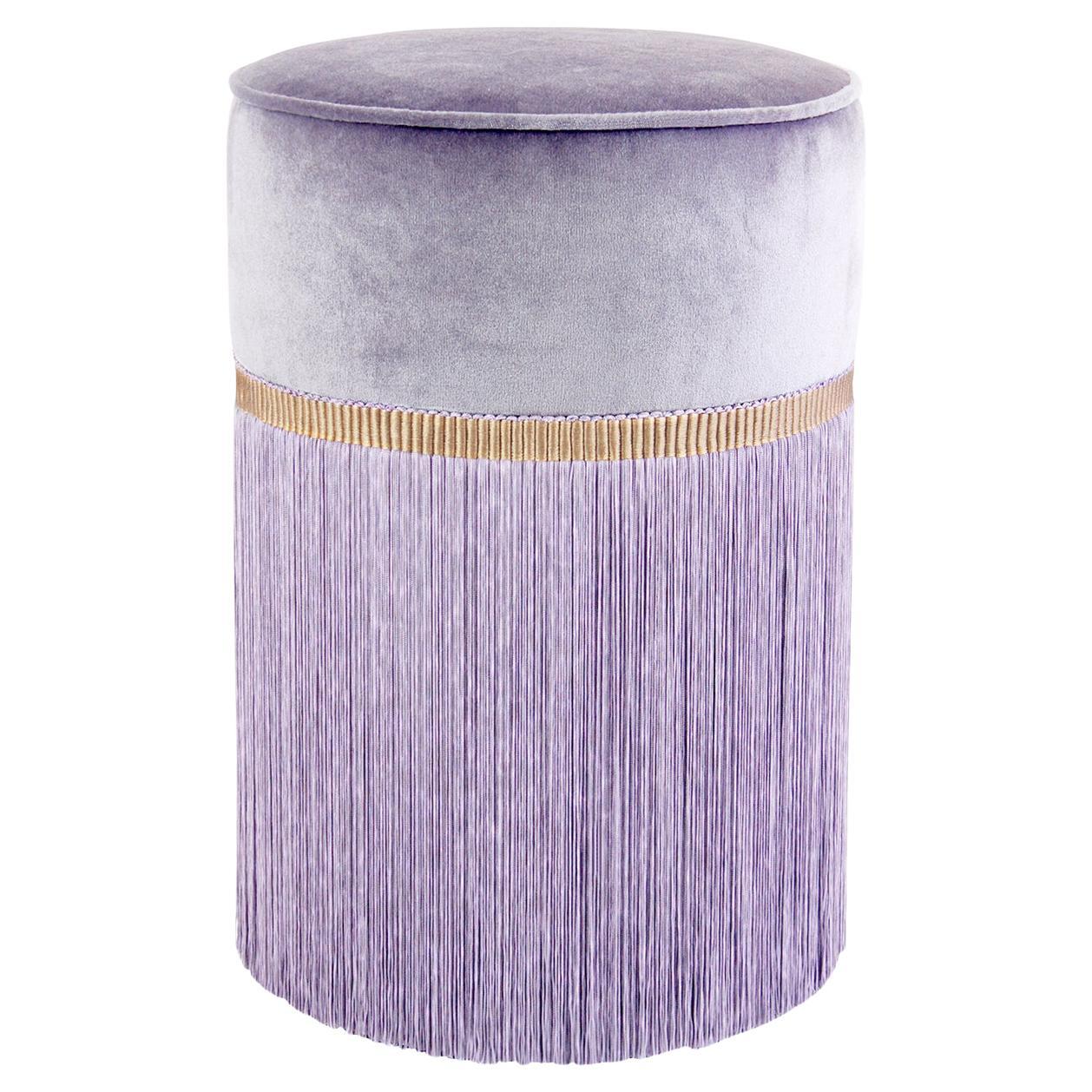 Decò Couture Geometric Purple Ottoman For Sale