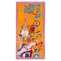 Accesorio decorativo grulla de colores Alfombra de lana hecha a mano by Joseph Carini
