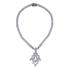 French Art Deco Crystal Necklace For Sale at 1stDibs