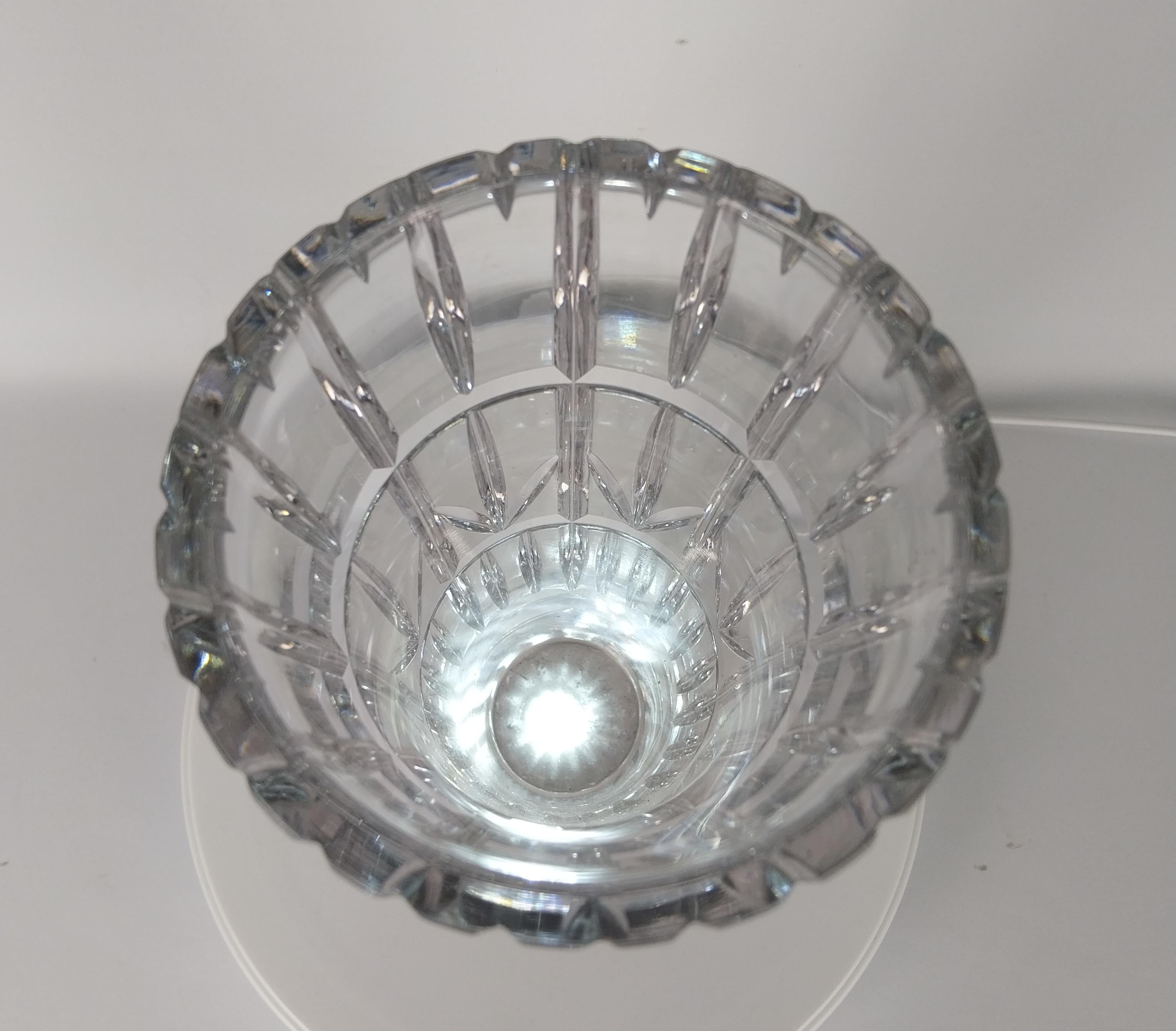 Deco Crystal Vase by Walsh England For Sale 6