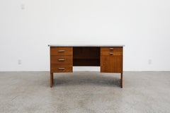 Deco Curved Executive Desk with Inset Shelf and Laminate Top