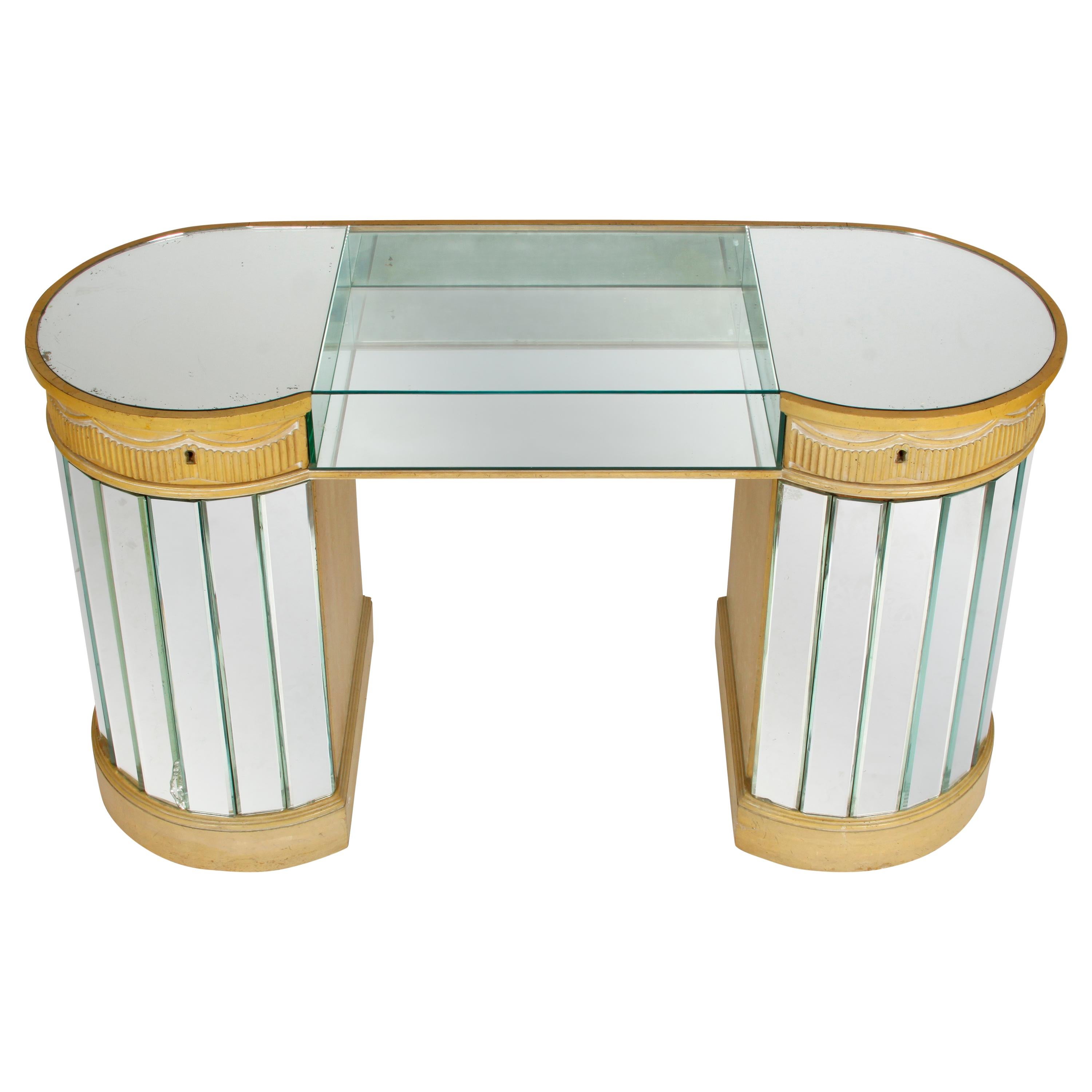 Deco Curved Mirrored Dressing Table