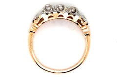 Alianza de boda «Deco Diamond Anniversary», 0,20 ct, oro de 14K y 18K, Mitchell Copp, década de 1920