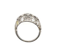 Art Deco Diamond Ring 1.53ct Old European Cut Canary Yellow Original 1920s Plat