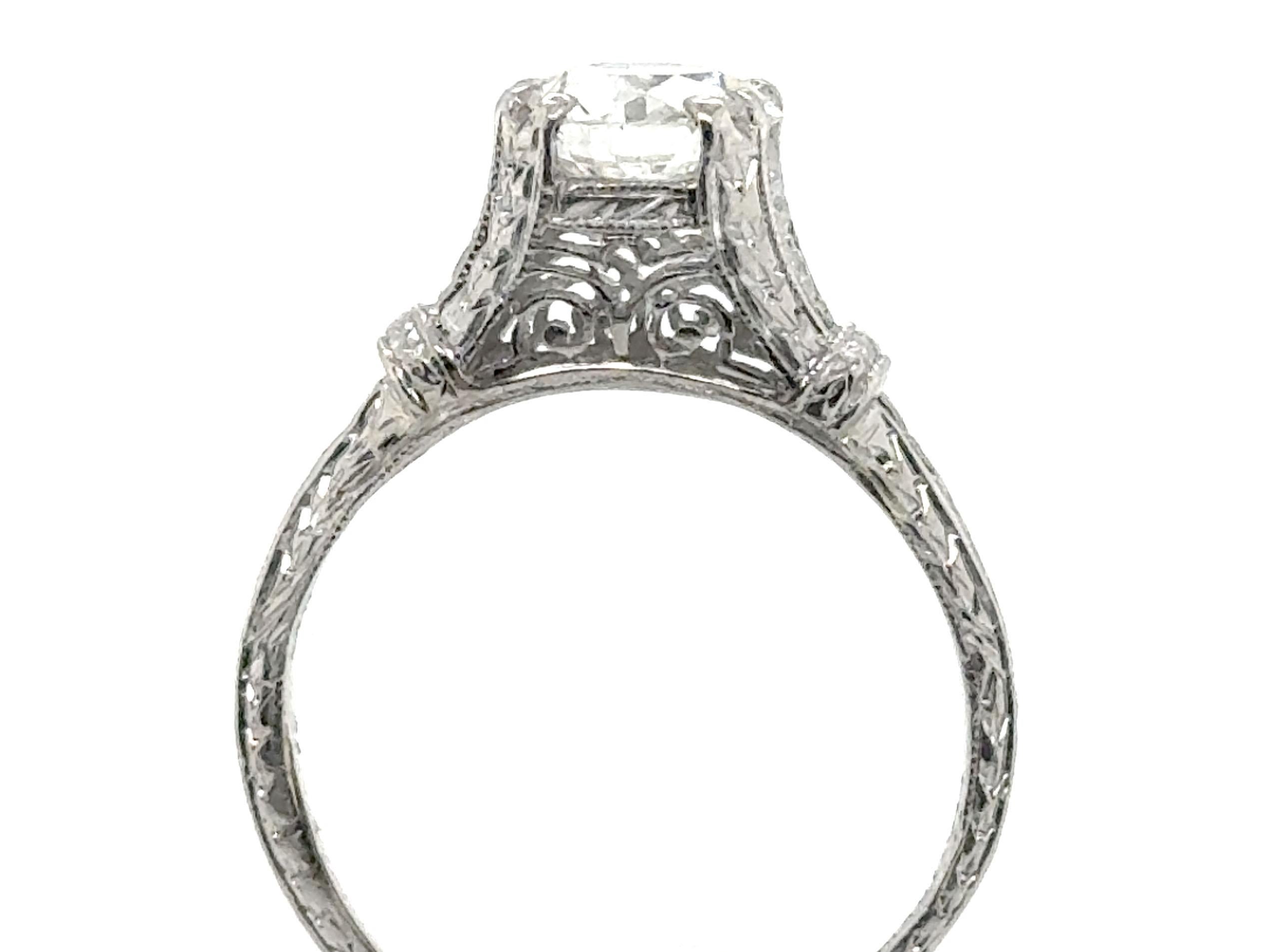 Genuine Original Art Deco from the 1920's-1930's GIA Certified 1.06ct Diamond Platinum Engagement Ring



Featuring a Genuine Old European Cut GIA Certified 1.06ct K VS2 Genuine Natural Mined Diamond Center

Though Certified as K Color, Diamond